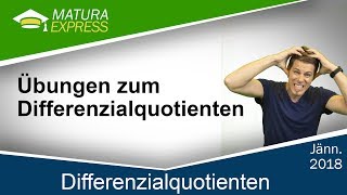 Differenzialquotienten  Zentralmatura Mathematik Jänner 2018 02 [upl. by Krum]