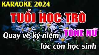 Tuổi Học Trò Karaoke Tone Nữ  Dm  Karaoke Tuyệt Phẩm  Beat Mới [upl. by Lavoie34]