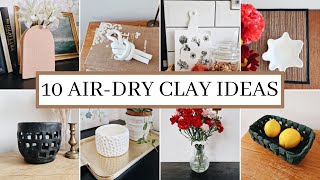 10 DIY AIR DRY CLAY IDEAS  Aesthetic Home Decorations [upl. by Eityak]