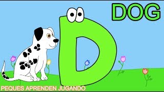 El abecedario en inglés para niños con animales The alphabet video Peques Aprenden jugando [upl. by Lyrpa]