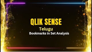 Bookmarks in Set Analysis  Qlik Sense Videos in Telugu [upl. by Alaster]