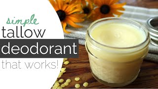 Our new Favorite Deodorant  DIY Tallow Deodorant  Homemade Natural Skincare [upl. by Nahc]