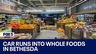 Car runs into Whole Foods in Bethesda  FOX 5 DC [upl. by Nylleoj]