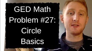 Circles radius diameter circumference area  GED Math Problem of the Day 27 [upl. by Nowad974]