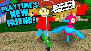 PLAYTIME MAKES A NEW SECRET FRIEND  Baldis Basics Roblox RP [upl. by Alilahk]