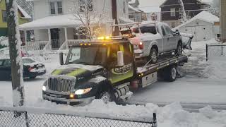 Interstate Towing Inc 2020 International MV607 Extended Cab Rollback Tow Truck 498 [upl. by Amann]