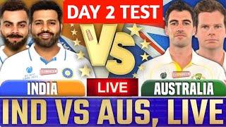 India Vs Australia 1st Test Day 2  Ind vs Aus Live Match Today  Cricket Live Match Today [upl. by Haelahk]