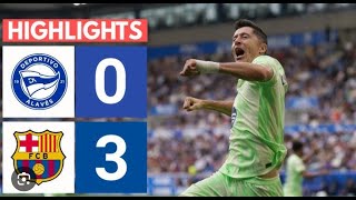 Barcelona vs Alaves 0  3 Lewandowski hattrick 🔥🔥  All goals highlights [upl. by Eicak]