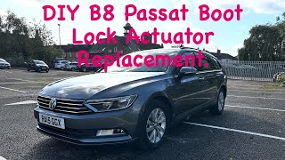 VW Passat B8 Estate Rear Boot Lock Replacement [upl. by Schiro]