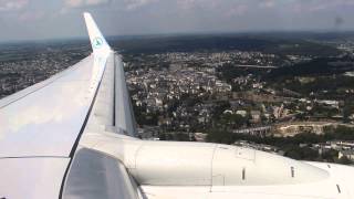 Luxair Boeing 737800 landing at ELLXLUX Airport [upl. by Rednas]