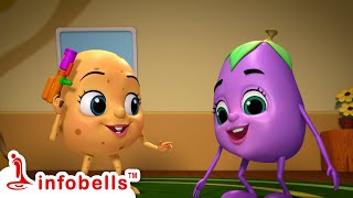 Aloo Kachaloo Beta Kahan Gaye They  Hindi Rhymes for Children  Infobells [upl. by Mazlack278]