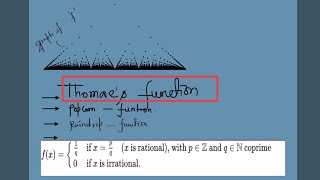 Thomaes function  popcorn function  Raindrop function  Riemann function [upl. by Ystap875]