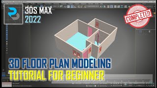 3DS Max 2022 Floor Plan With AEC Extended Tutorial For Beginner COMPLETE [upl. by Aneem868]