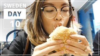 Trying a Swedish Fast Food Burger 🇸🇪 SWEDEN 10 [upl. by Hertberg]