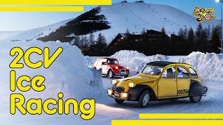 Ice Racing 2CVs in a Ski Resort  The Funniest Motorsport [upl. by Rabassa]