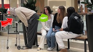 Fat Old Man Farts In Girls Faces At The Mall Get A Smell Of This [upl. by Stavro]