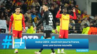 Indice UEFA ‍ Jeudi noir pour la France avec une bonne nouvelle [upl. by Ecnerolf130]