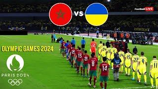 MAROC vs UKRAINE  Jeux Olympiques PARIS 2024  المغرب ضد أوكرانيا  Gameplay PES réaliste [upl. by Clementi794]