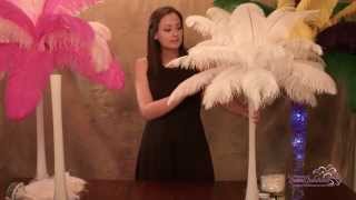 Ostrich Feather Centerpieces How to Make Easy DIY Assembly Instructions [upl. by Petta]