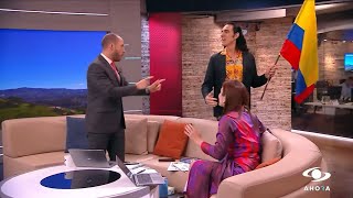 Pedro el Escamoso sorprendió a los presentadores de Noticias Caracol “Quiubo mompirri” [upl. by Nyltac]