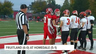 Highlights Homedale upsets Fruitland 2928 in 4A rivalry bout [upl. by Suiratnod]