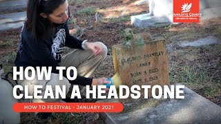 How to clean a headstone Pro tips from Rachael Kangas [upl. by Yauqram236]