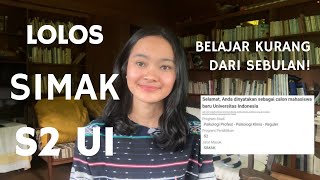 TIPS LOLOS S2 di UI Strategi Belajar SIMAK Online [upl. by Aldon]