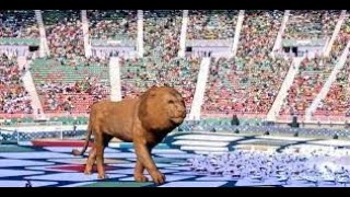 CAN 2021 Le lion 3D fait sensation à la cérémonie d’ouverture [upl. by Eat]