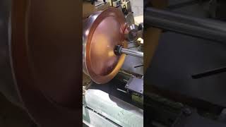 Metal spinning for a cylinder bottom is so satisfying [upl. by Leinahtam822]