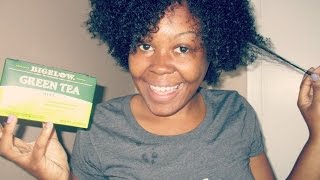 Green Tea for Natural Hair  Wash Day Edition [upl. by Akeemat661]