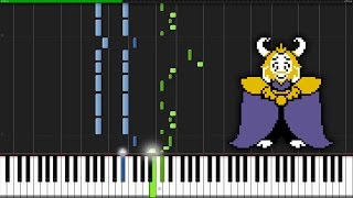 Undertale Asgore Theme Synthesia Piano Tutorial [upl. by Einalam]