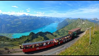 World’s Most Scenic Train Journey in Switzerland  Brienz Rothorn Bahn [upl. by Alauqahs]