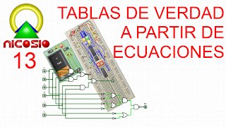 Circuitos digitales 13 Tablas de verdad a partir de ecuaciones [upl. by Annauqal]