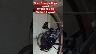 shifting Shimano SLX m7100 Rd shifter 12sSRAM SX Engle cogs 12s [upl. by Nyledaj762]