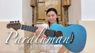 PARALUMAN  Adie  EASY UKULELE TUTORIAL no barre chord [upl. by Hairom]