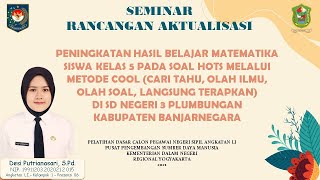 Seminar Rancangan Aktualisasi Latsar CPNS Golongan III PPSDM Kemendagri Regional Yogyakarta [upl. by Ursi]