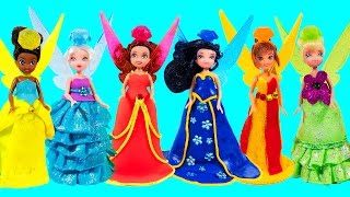 DIY Making Play Doh Dresses for Disney Fairies Dolls [upl. by Alva]