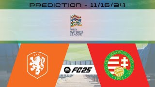 Netherlands vs Hungary  Prediction  UEFA Nations League  EA FC 25 [upl. by Aicilf435]