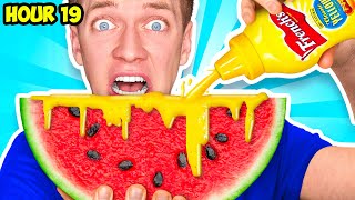 Craziest EATING CHALLENGES SHOCKING I Spent 100 Hours Eating Weird Food Combinations People Love [upl. by Nawram127]