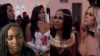 RHOA HALLOWEEN PARTY PT2  PORSHA amp LAUREN VS KIM amp SHEREE [upl. by Fenella655]