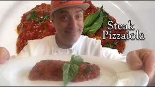 Authentic Steak Pizzaiola AmericanItalian Food with Chef GS Argenti [upl. by Keare]