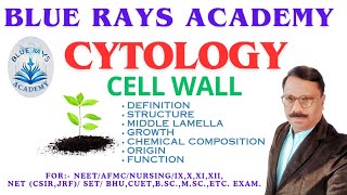 CYTOLOGY  CELL WALL DEFINITION  STRUCTURE  MIDDLE LAMELLA  CHEMISTRY  ORIGIN  FUNCTION [upl. by Nahtanhoj]