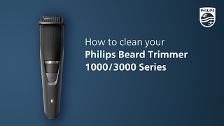 How to clean your Philips Beard Trimmer 10003000 Series [upl. by Aitrop]