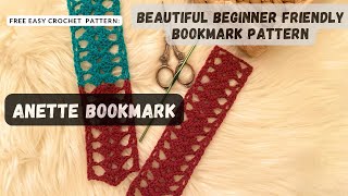 Amazingly EASY crochet bookmark pattern Anette Bookmark [upl. by Ahsiea]