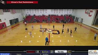 Crow Creek vs WolseyWessington High School Girls Varsity Volleyball [upl. by Kafka]