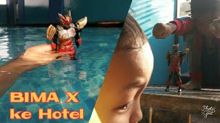 Bima X Nginap Di Hotel Whiz Prime Bandar Lampung Berenang dan Salto Seru [upl. by Aihsei]