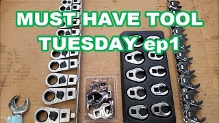 MUST HAVE TOOL TUESDAY Ep1 Crowfoot wrenches crowsfeet crowsfoot [upl. by Ahseat211]