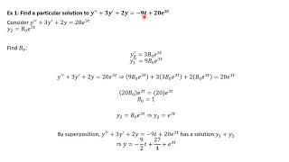 Superposition Principle and Undetermined Coefficients revisited Differential Equations [upl. by Silloc640]