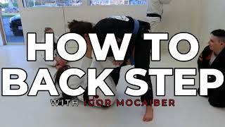 HOW TO BACKSTEP PAST DE LA RIVA GUARD WITH IGOR MOCAIBER  LIVE SPARRING [upl. by Jarrett]