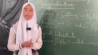 8th class student Faiqa Majeed delivering lecture on the topic Marginalisation [upl. by Gotthelf787]